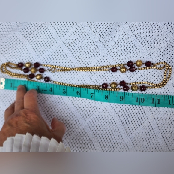 Vintage Glass bead‎  station necklace - Picture 15 of 16